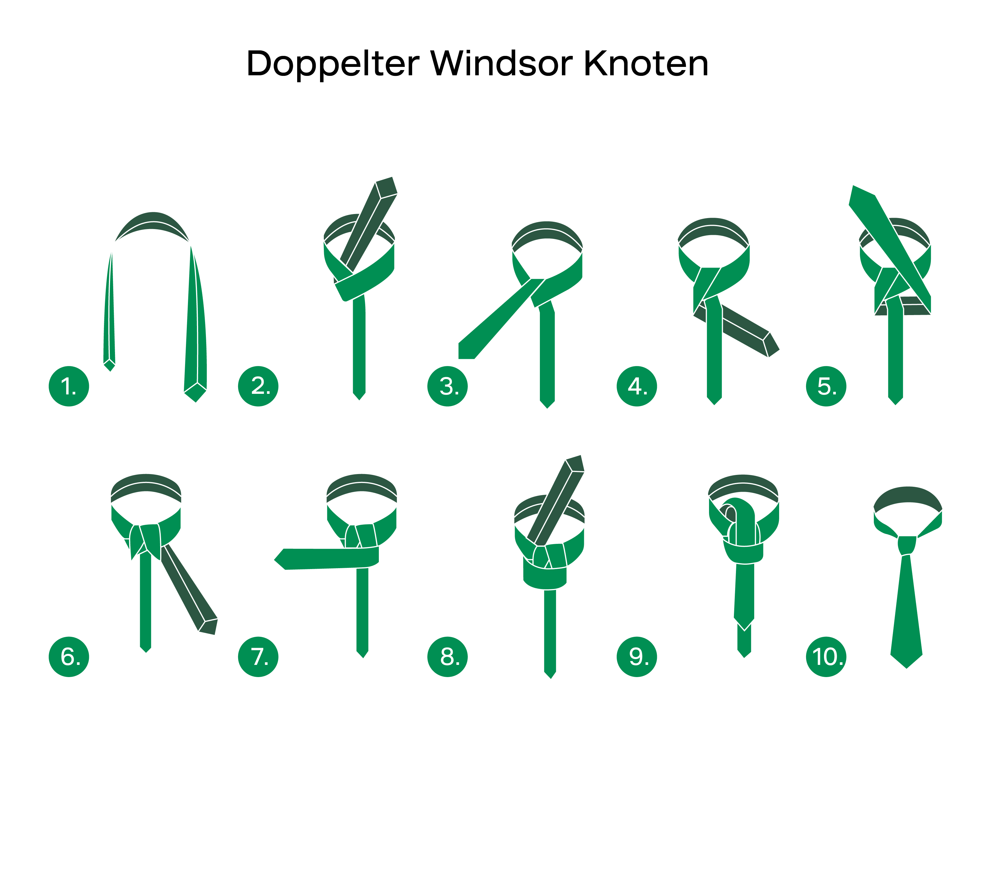 Grafische Darstellung eines doppelten Windsor-Knotens