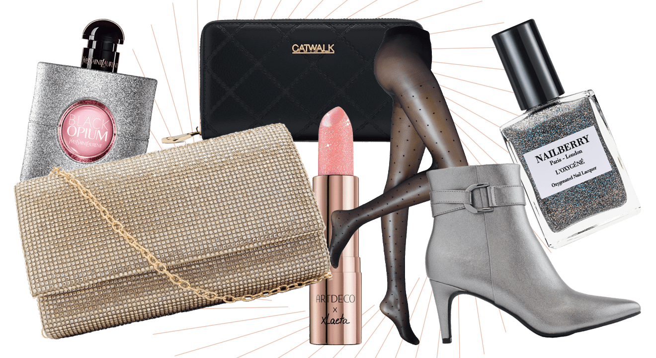 Collage mit Party Outfit-Essentials
