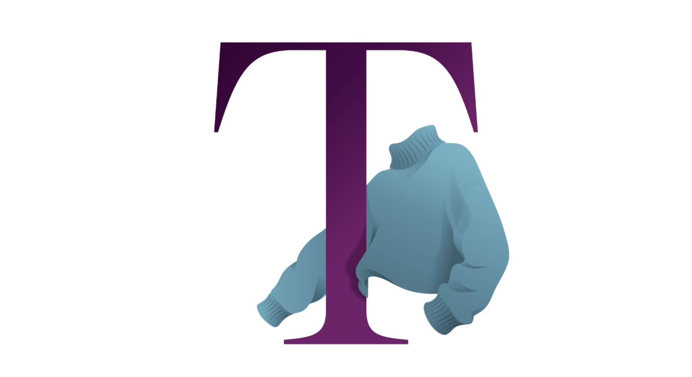 Illustration des Buchstabens T, symbolisch für Turtleneck