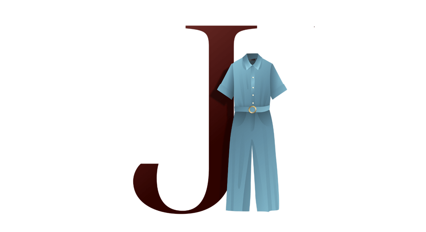 Illustration des Buchstabens J, symbolisch für Jumpsuits