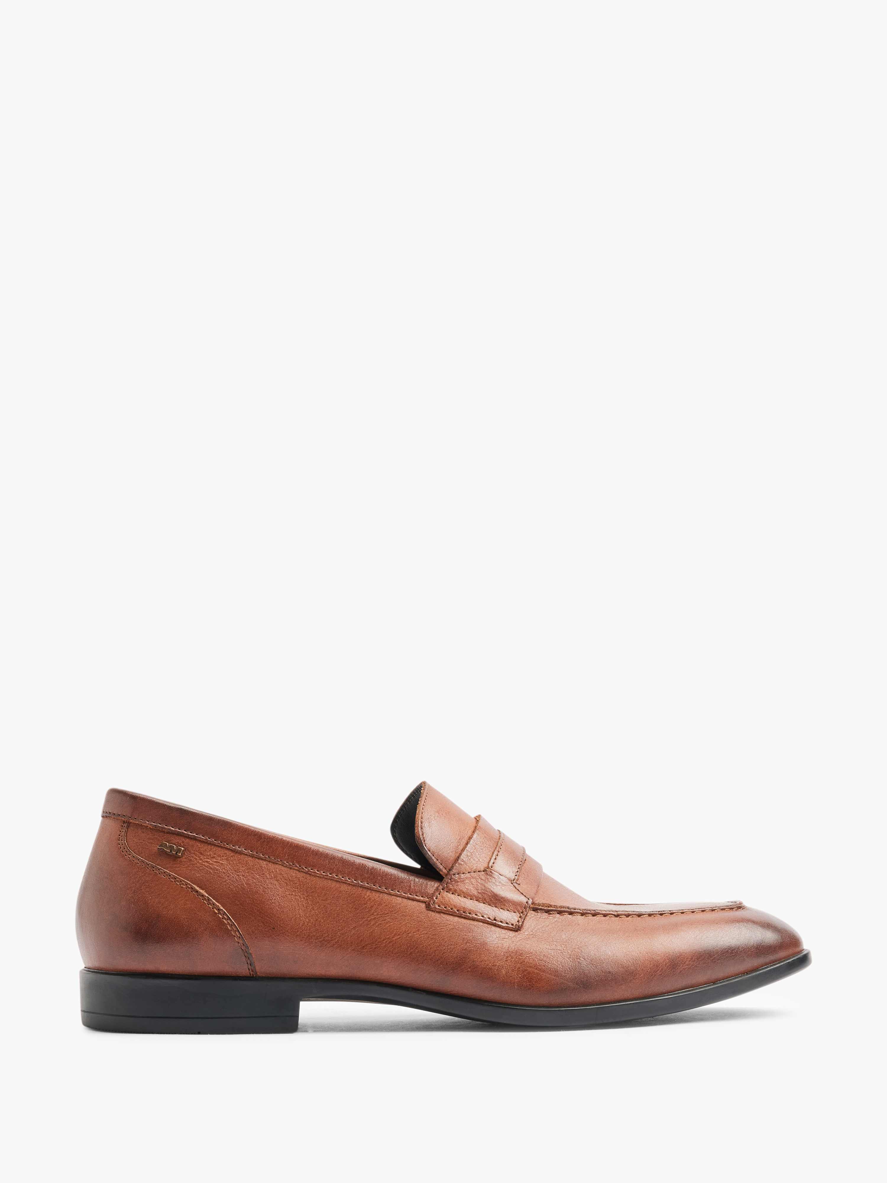 Brauner Business-Slipper aus Glattleder