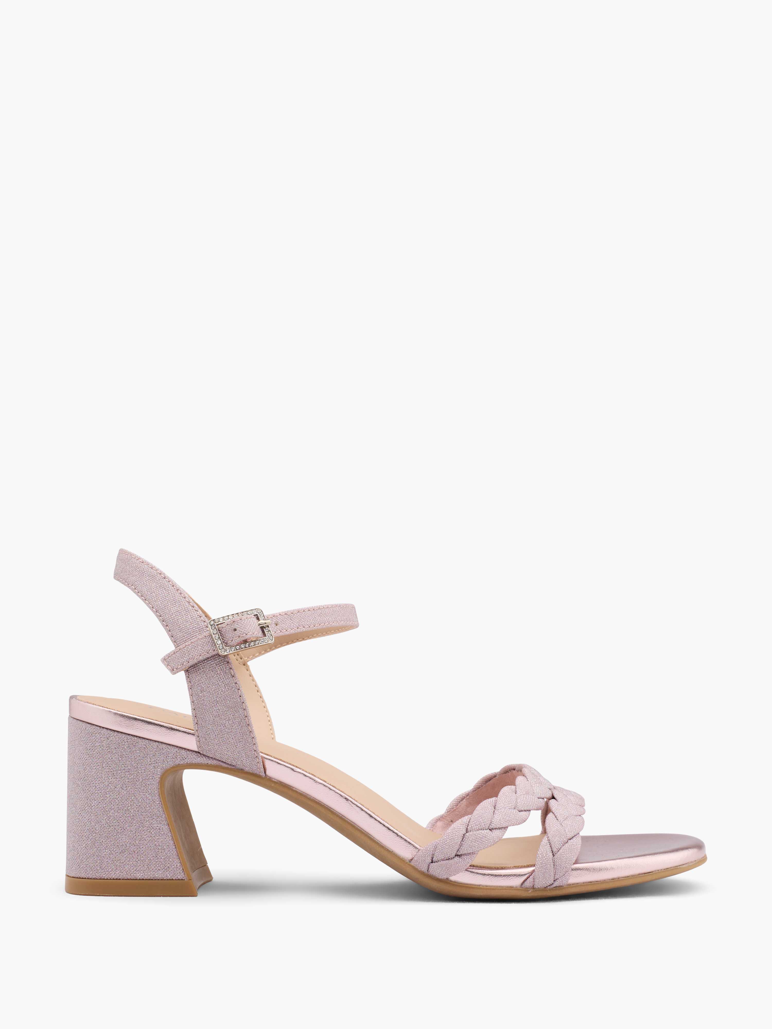 Hell-lilafarbener Pumps mit Bändern und Schnalle
