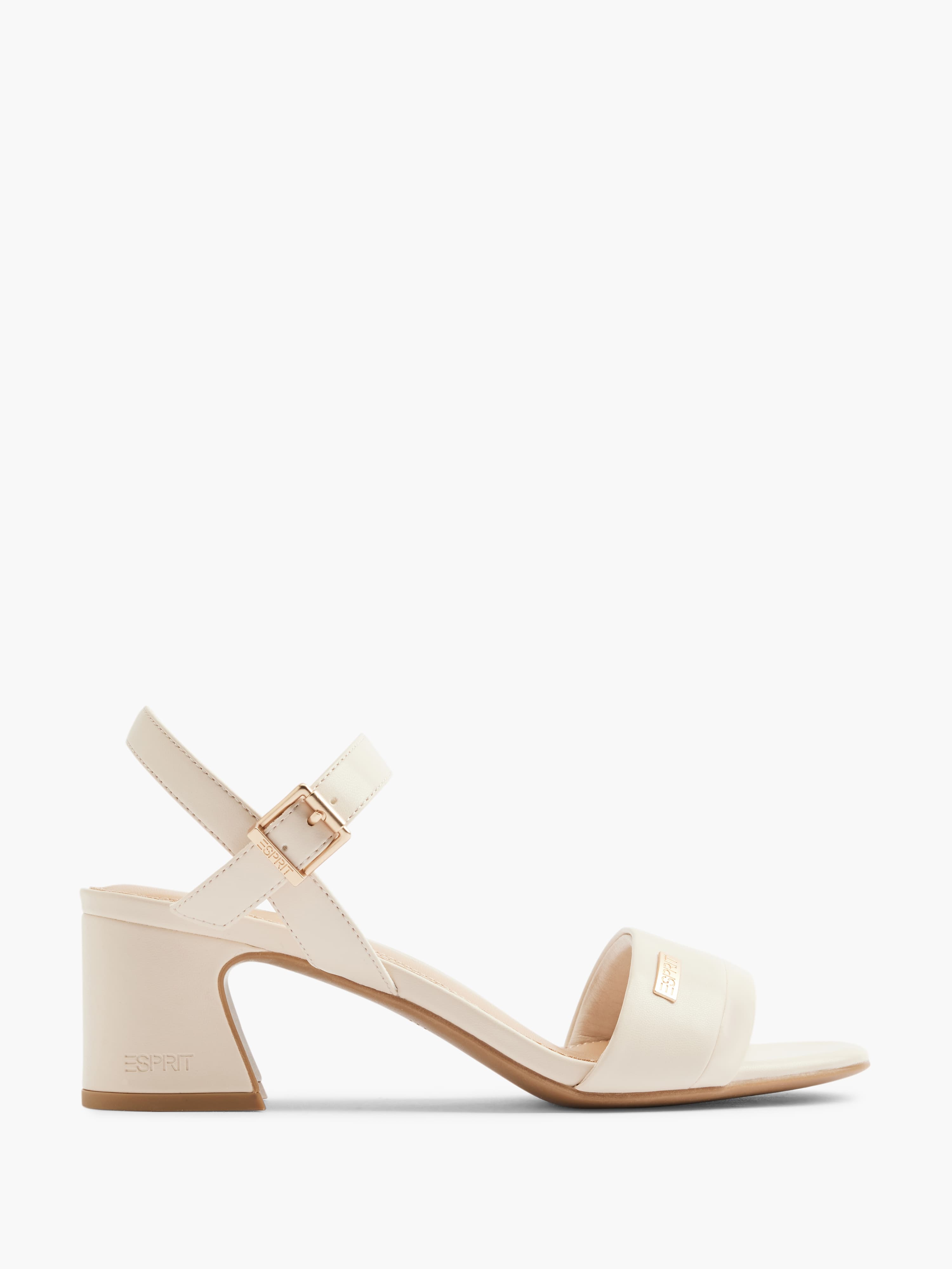 Weiße, elegante Pantolette mit Keil-Absatz
