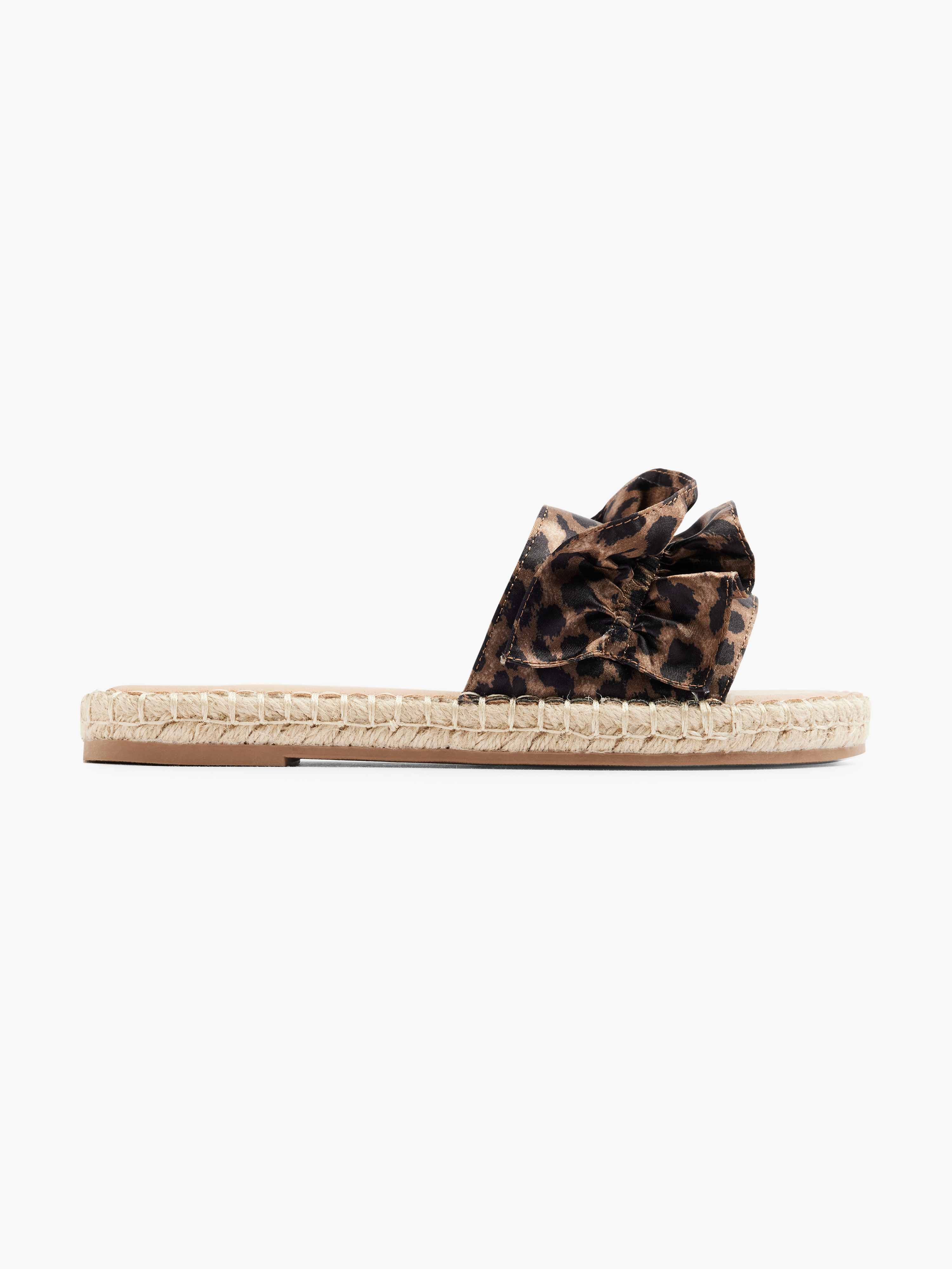 Sandalette mit Riemchen in Leoprint-Optik