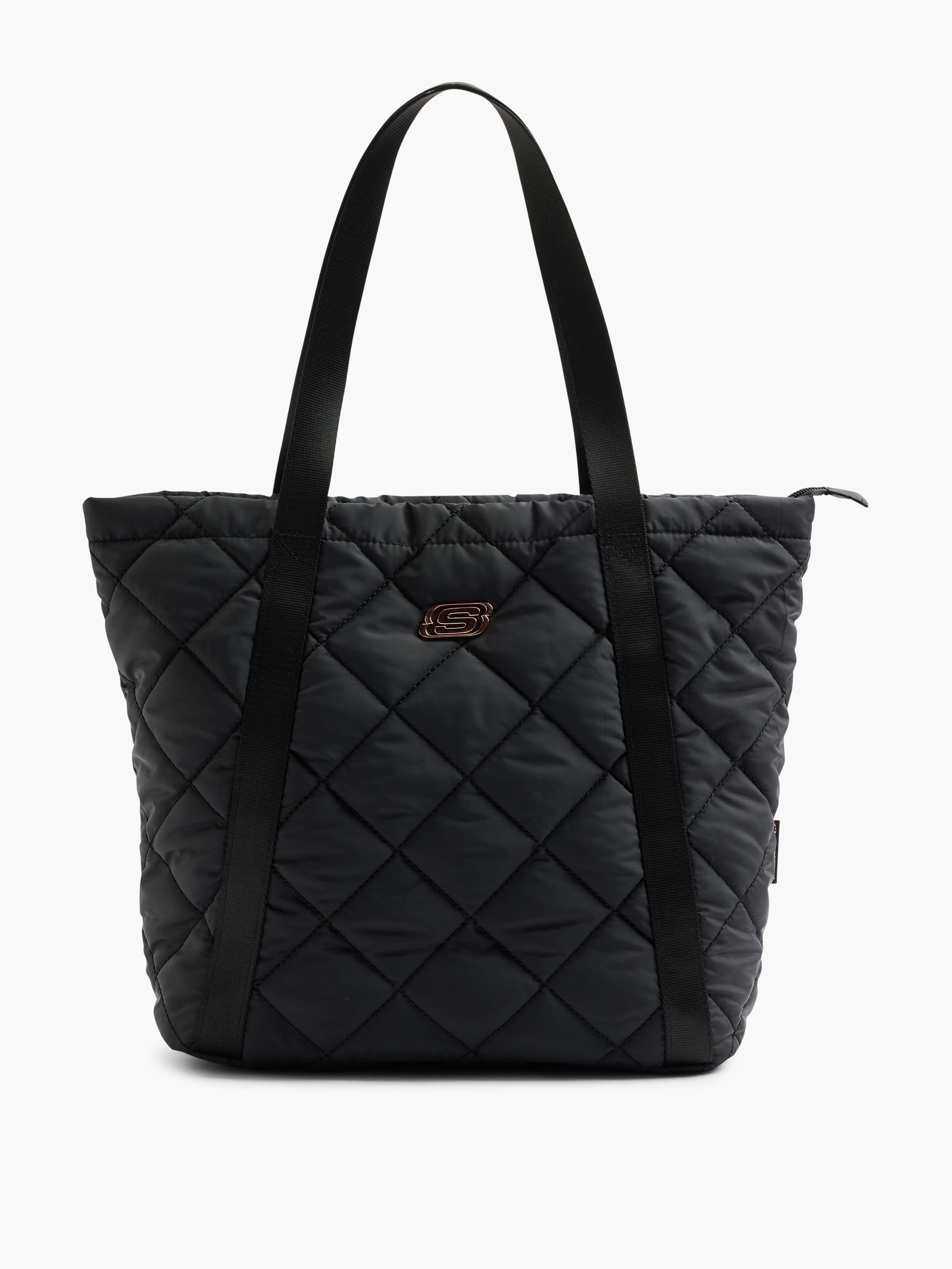 Schwarze Shopper-Bag mit Skechers-Logo 