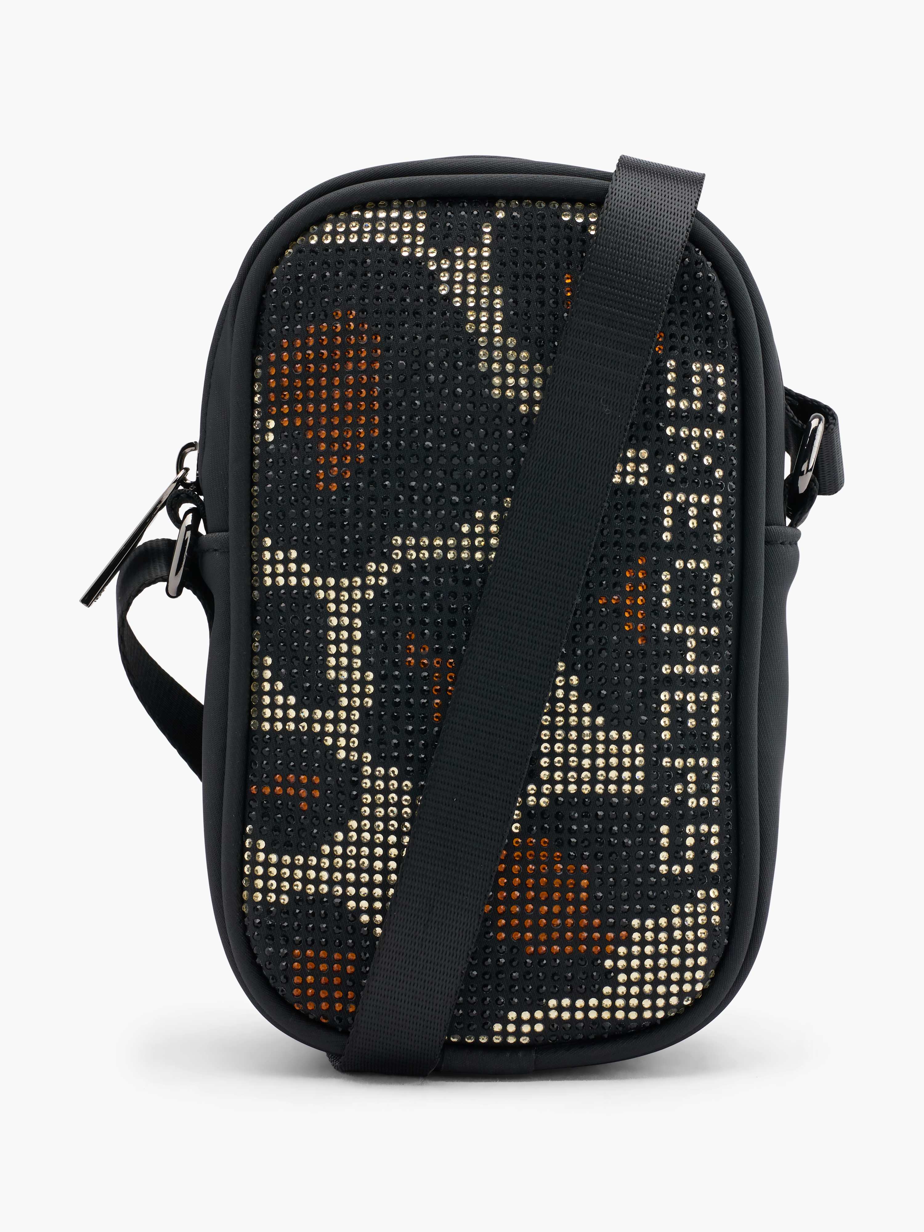 Schwarze Crossbody-Tasche der Marke Skechers mit Camouflage-Muster