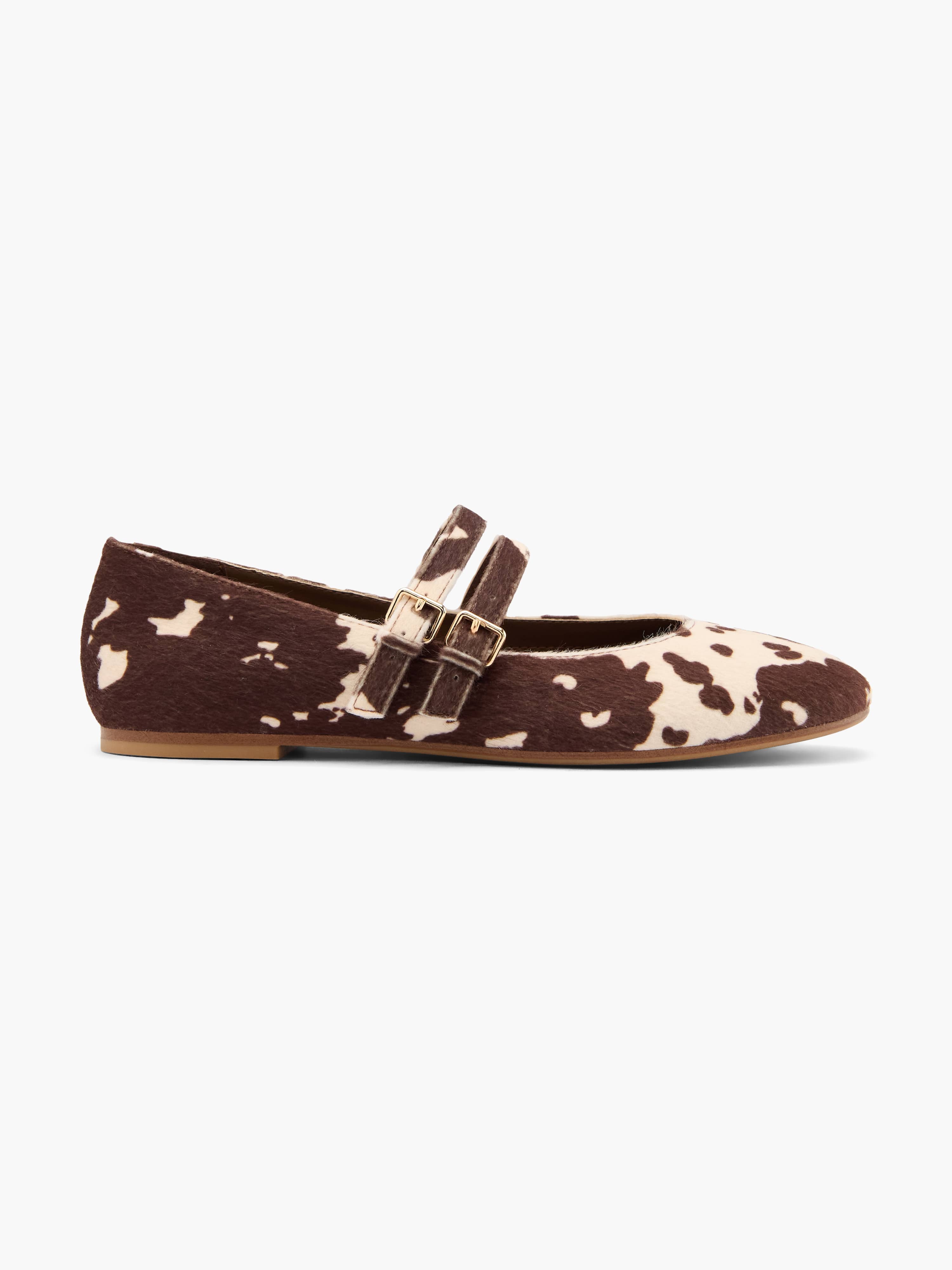 Ballerina mit Schlaufe im Cow-Print-Look