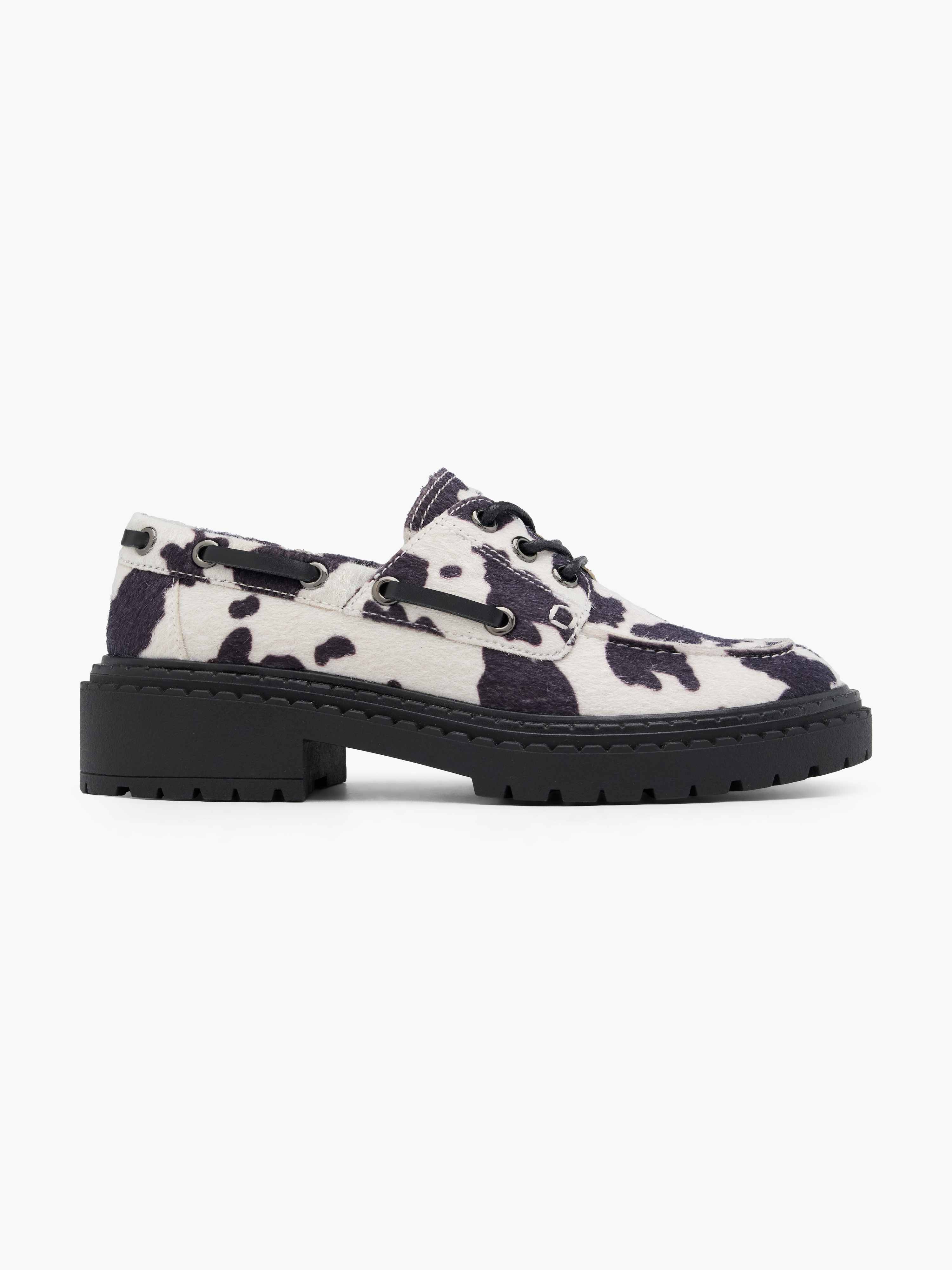 Loafer in Kuhflecken-Optik