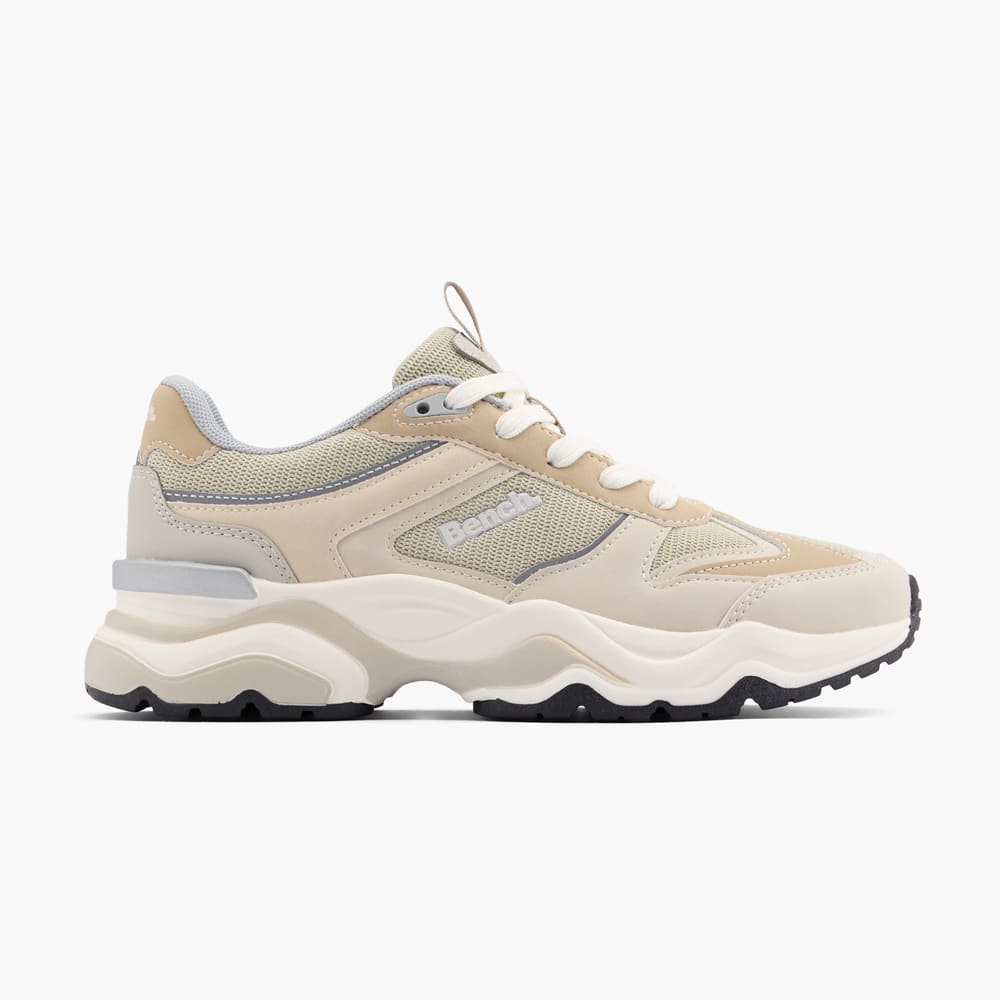 Beigefarbene Sneaker der Marke Bench mit weicher Polsterung