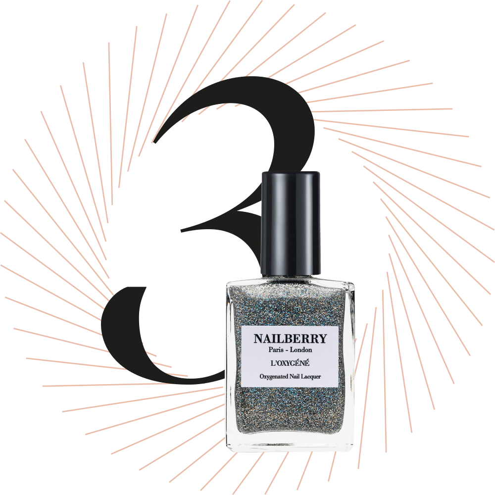 Silberner Nagellack "Oxygéné Cosmic“ von NAILBERRY 