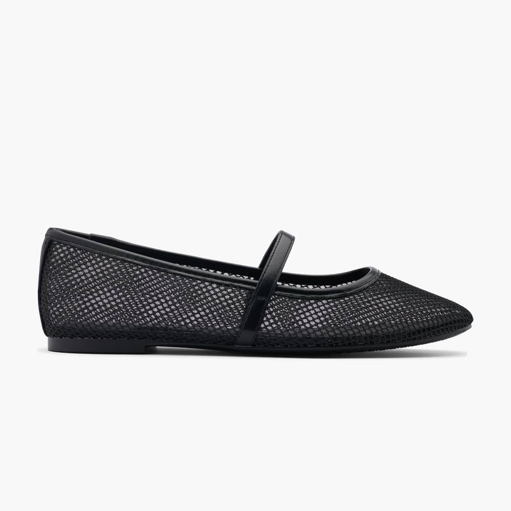 Schwarzer Ballerina-Schuh