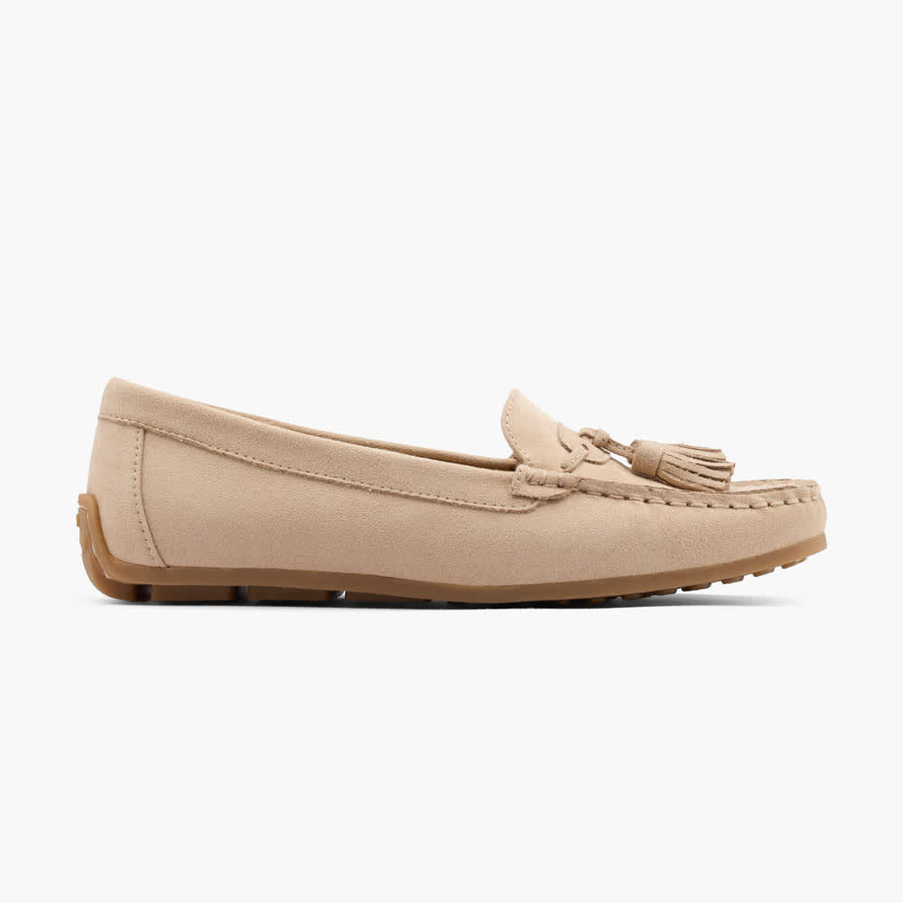 Hellbrauner Mokassin-Schuh