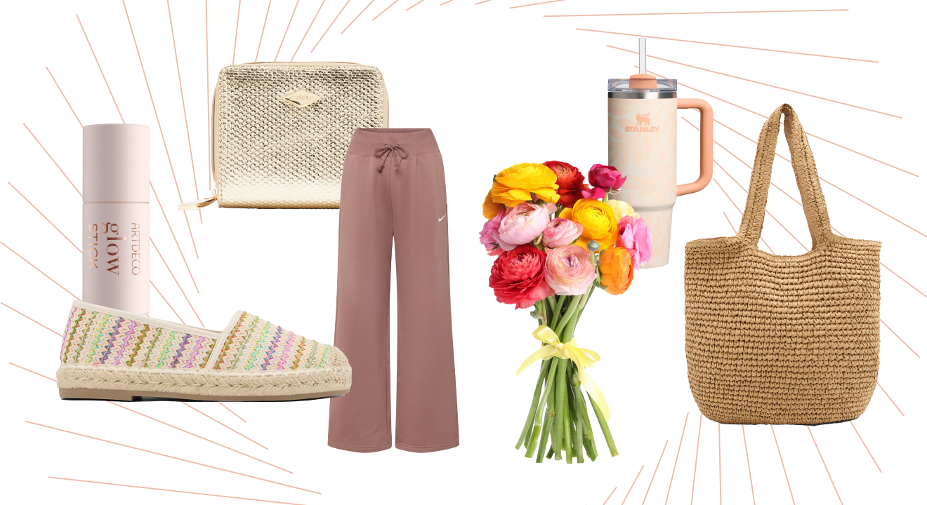 Collage aus sieben Essentials für den Besuch eines Wochenmarkts