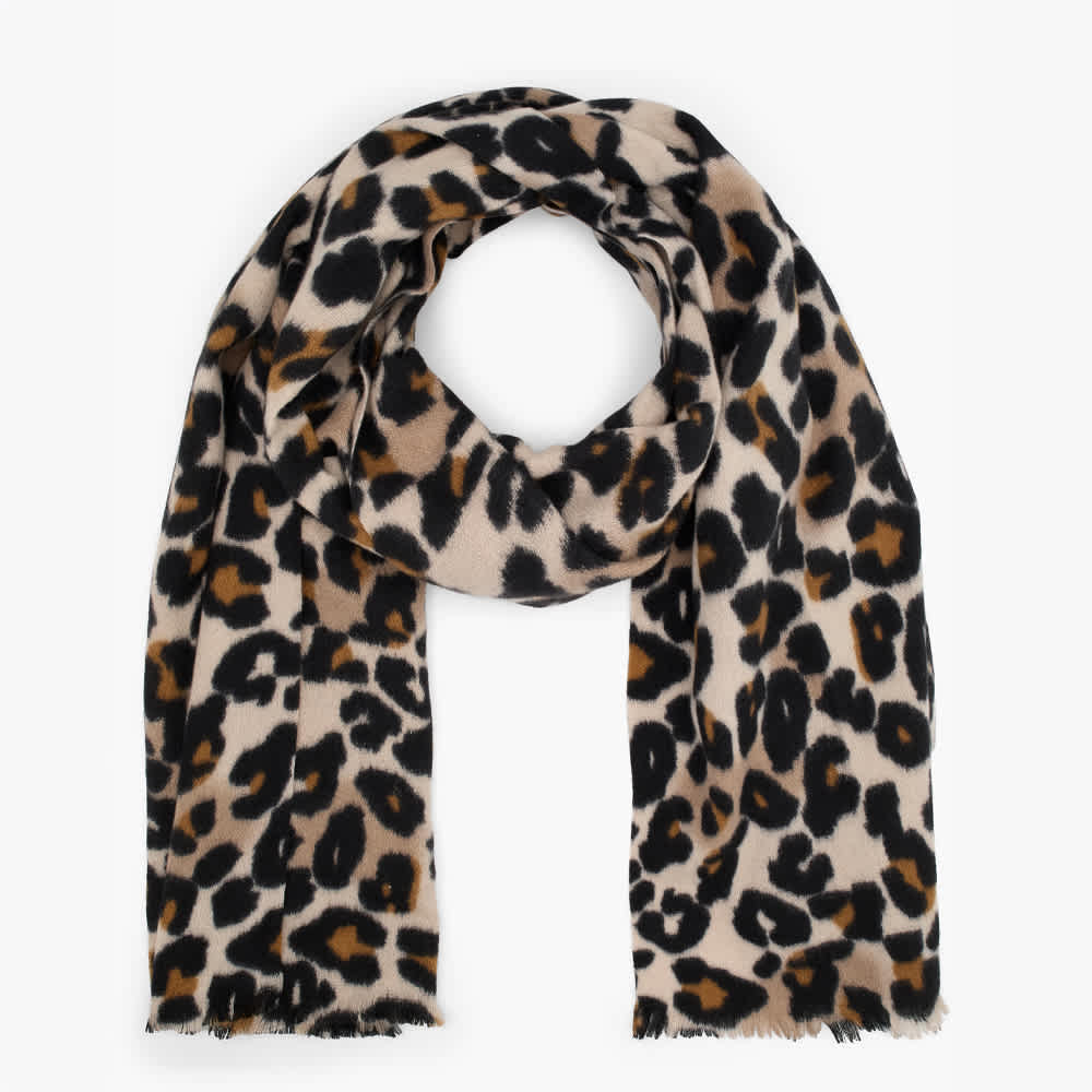 Leichter Schal im Leoparden-Look