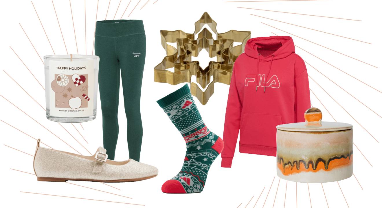 Collage aus sieben Essentials zum Plätzchen backen