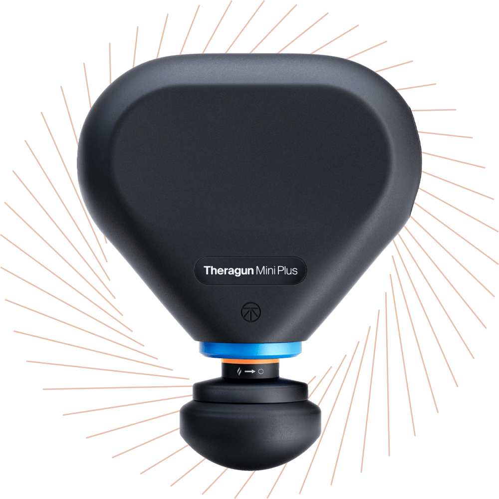 Ein schwarzes Massagetool, liegend auf seinem Case