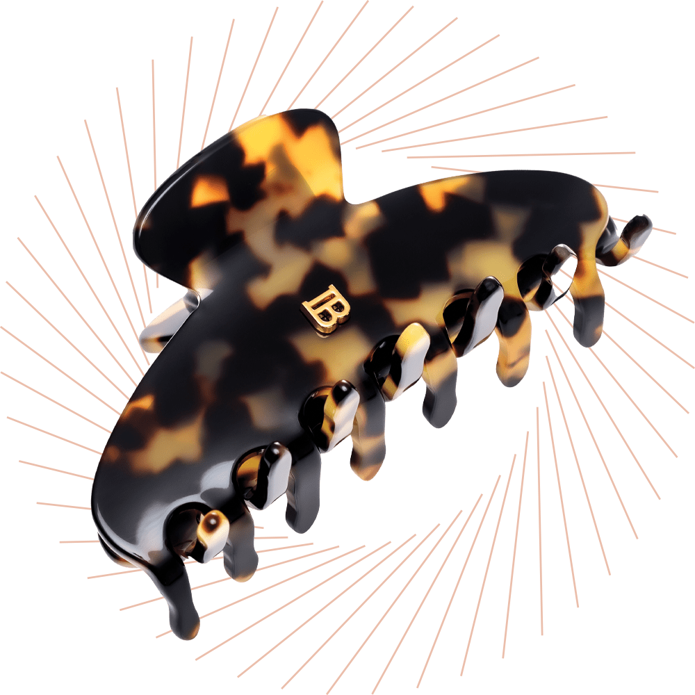 Schwarz-gelbe Haarklammer