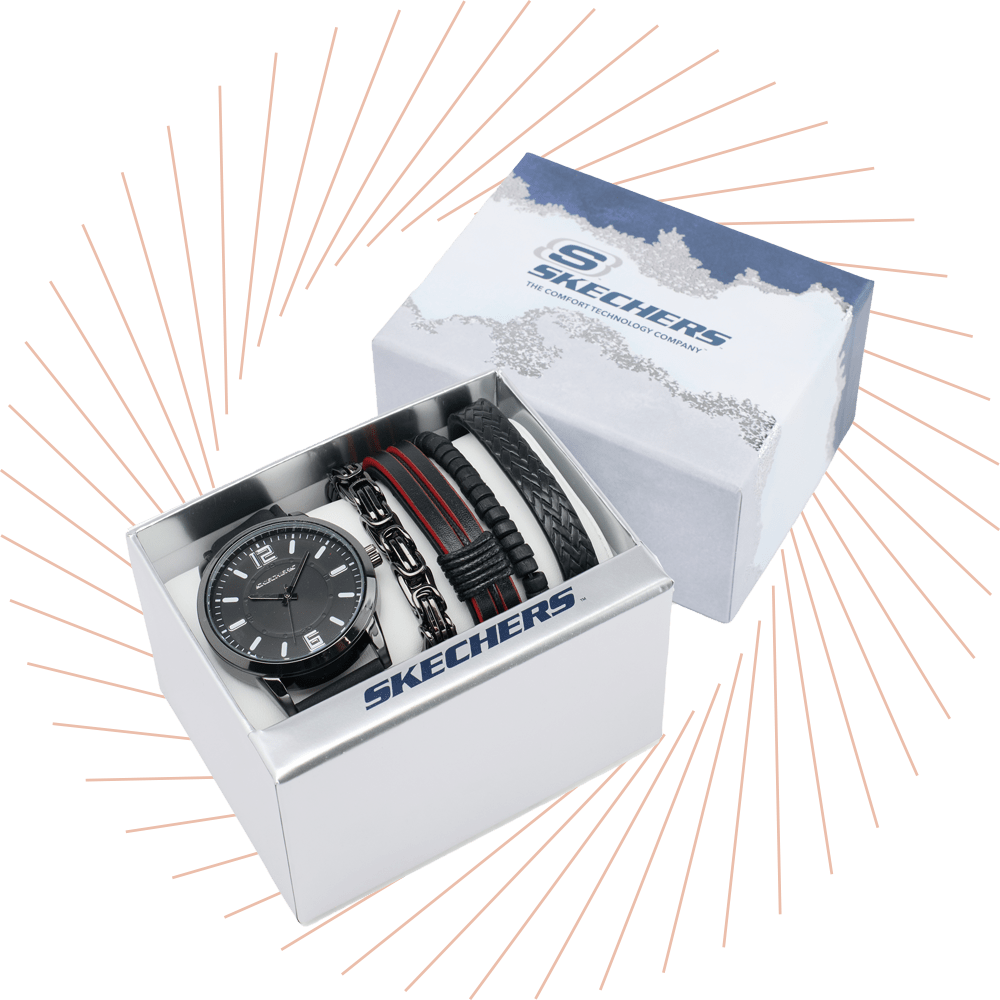 Schwarze Männeruhr der Marke Skechers