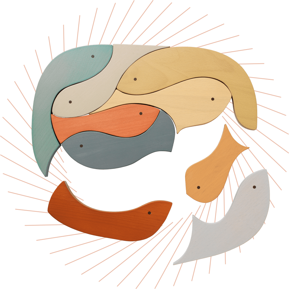 Buntes Tier-Puzzle für Kinder