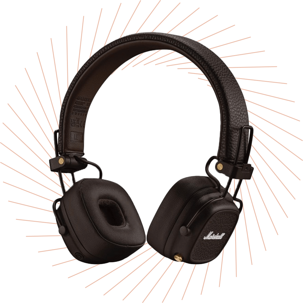 SChwarze Kopfhörer im Retro-Style