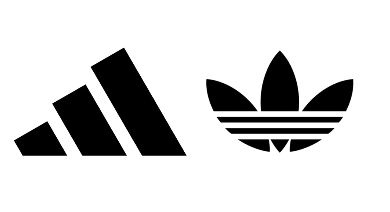 Abbildung der beiden adidas-Logos