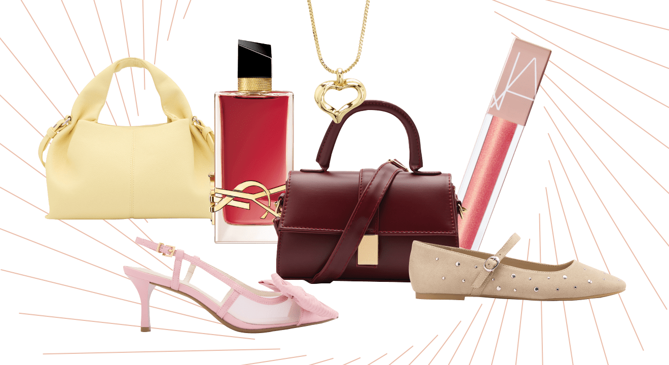 Mockup mit sieben Essentials für einen gelungenen Valentinstag