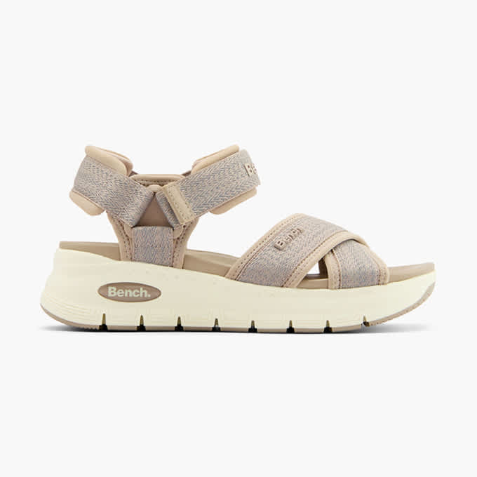 Bench Trekking-Sandalen mit beiger Sohle