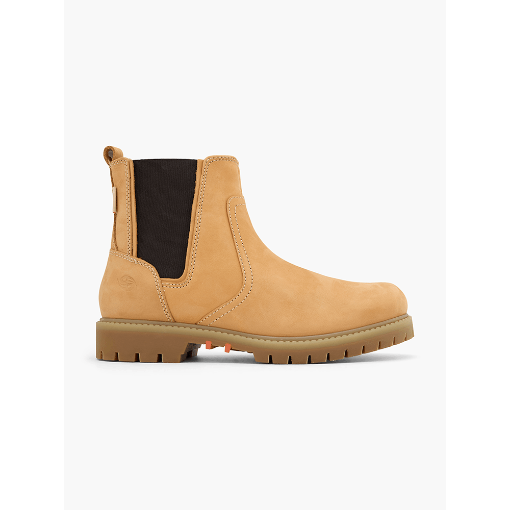 Ein brauner Boot mit schwarzen Details