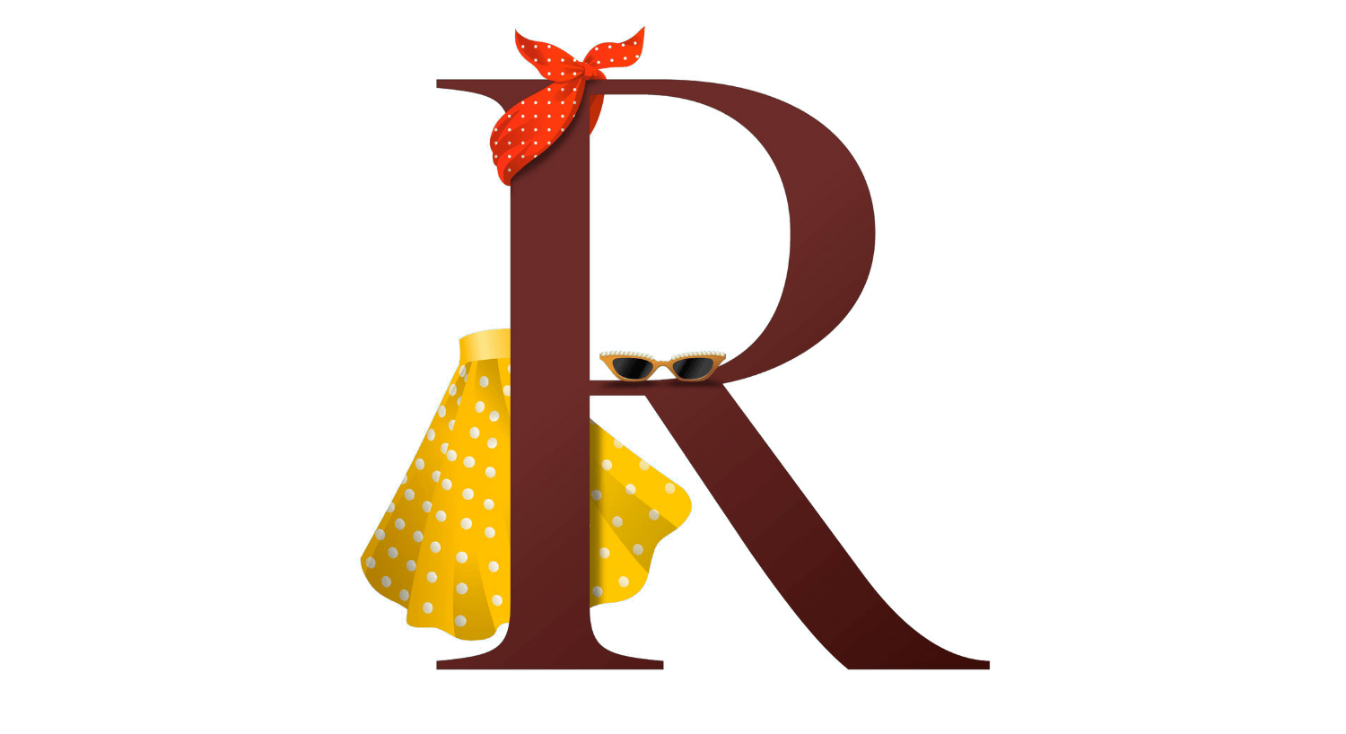 Illustration des Buchstabens R, symbolisch für den Rockabilly Style