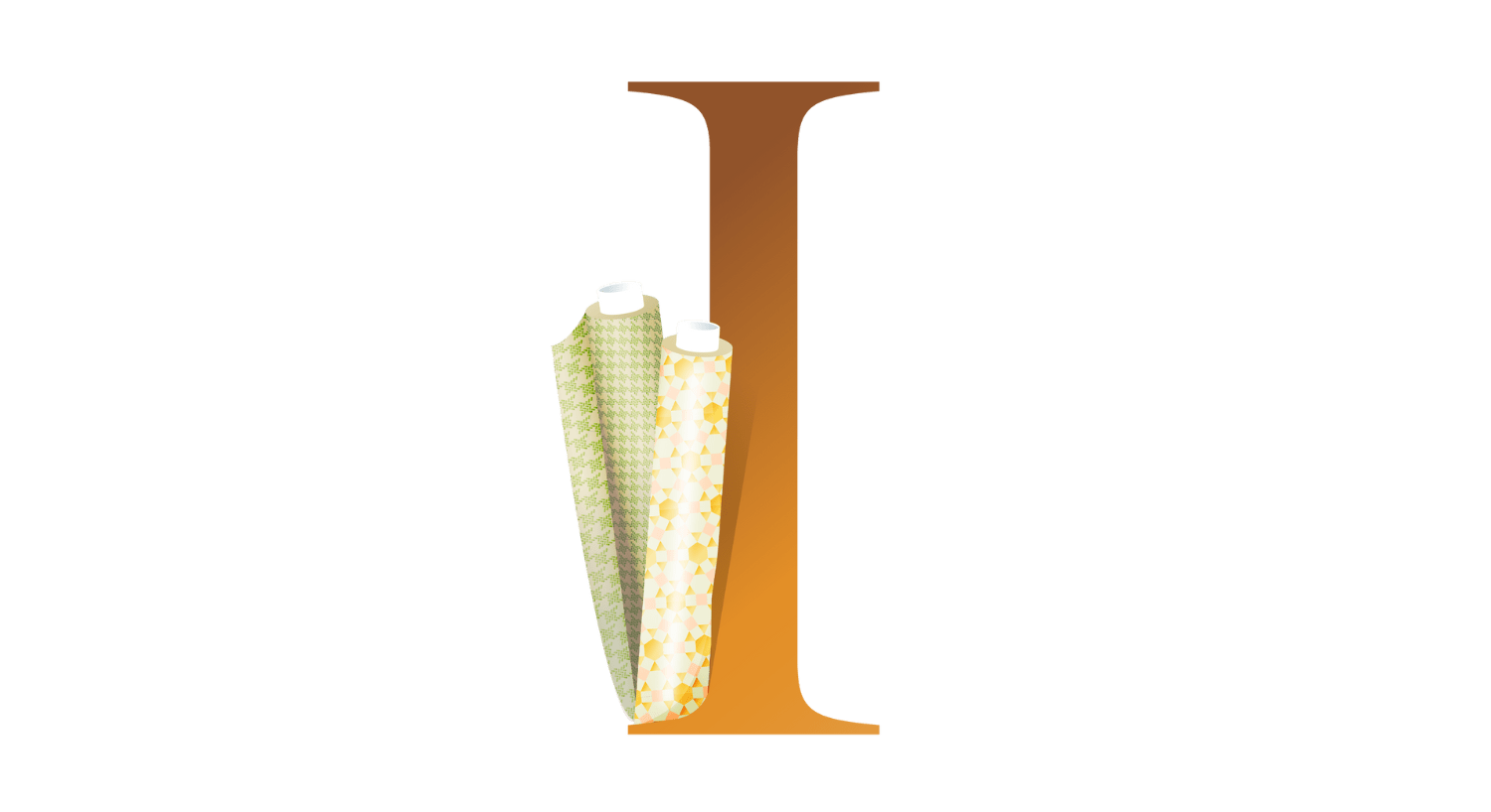 Illustration des Buchstabens I, symbolisch für Ikat