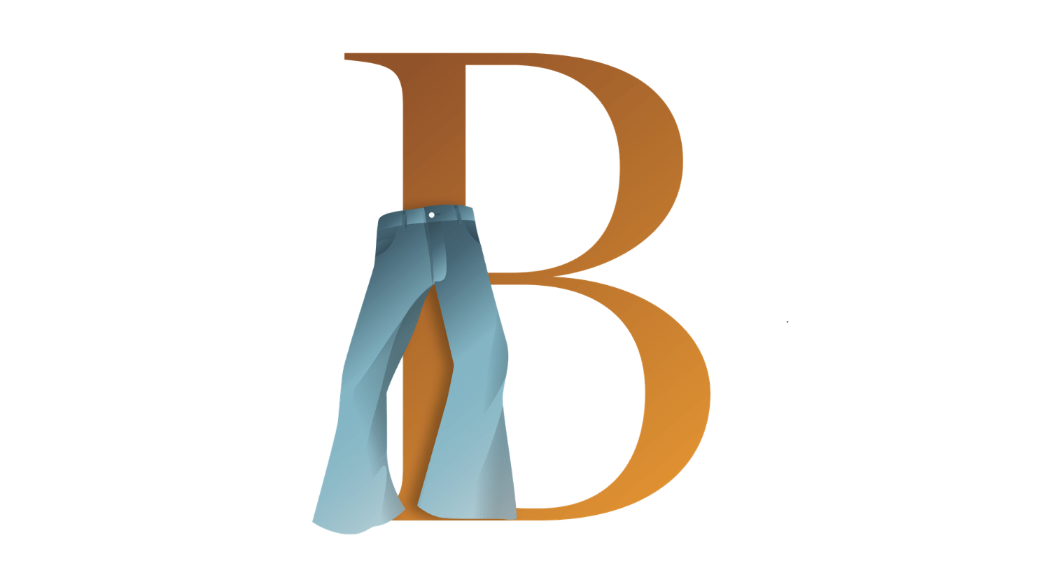 Illustration des Buchstabens B, symbolisch für Bootcut Jeans