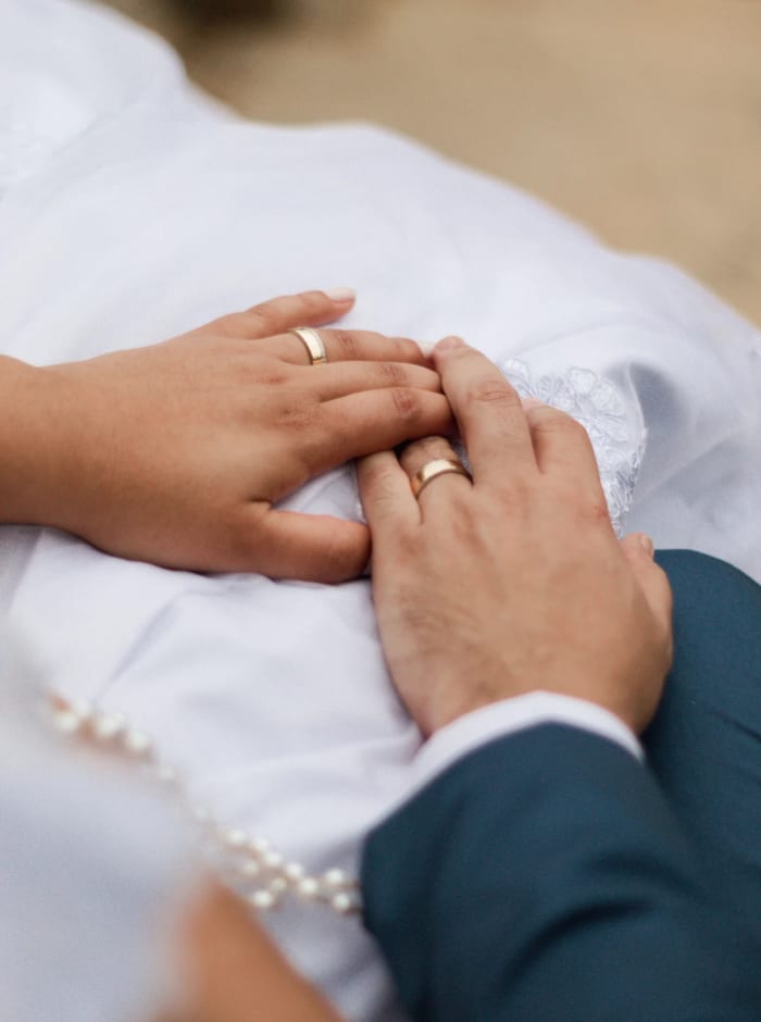 Alliances portées le jour du mariage