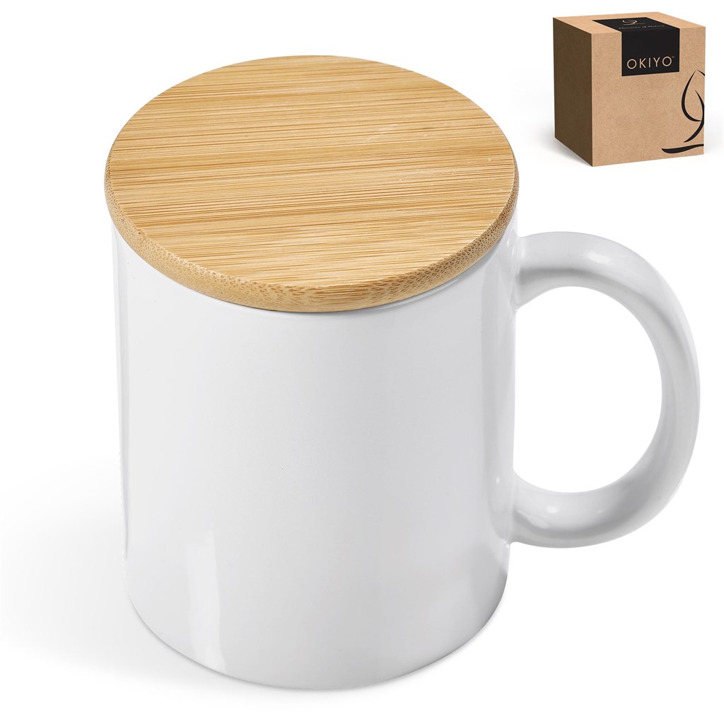 Sozo Bamboo & Ceramic Sublimation Coffee Mug - 330ml - Image 6819e77166839a50a0736725
