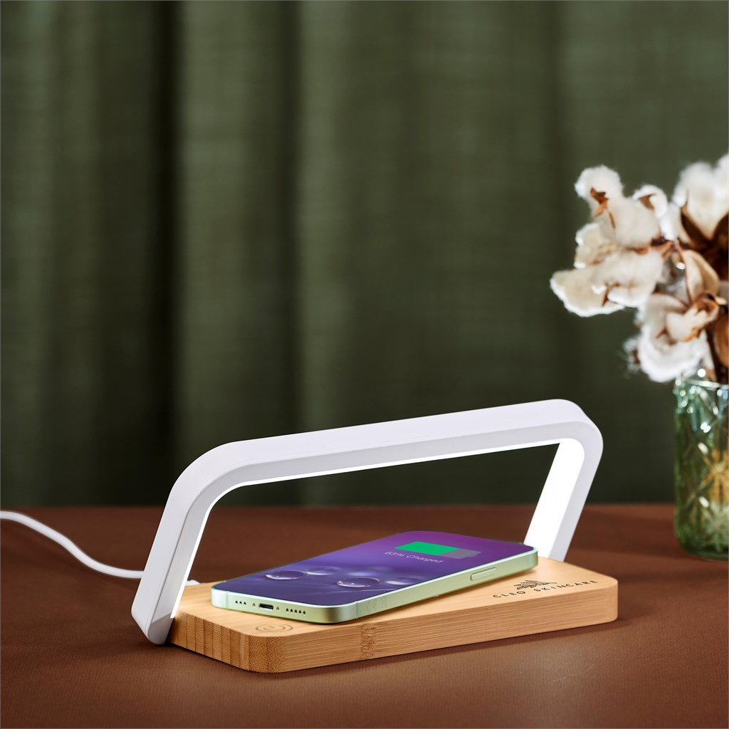 Yoru Bamboo Wireless Charger & Night Light