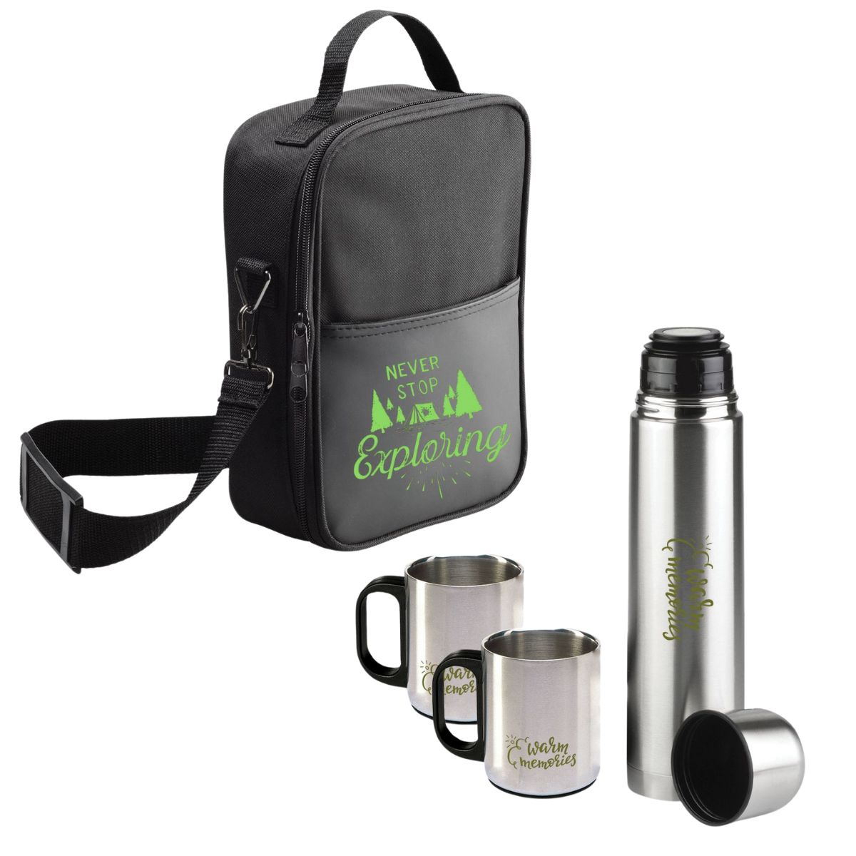 Flask Set 1x500ml Flask+2 x150ml Mugs - Image 68ad5e9d082685352392a15e