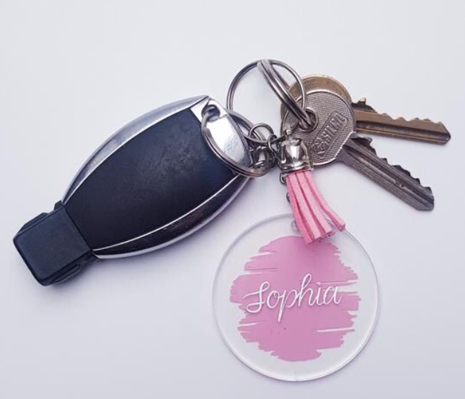 Acrylic Keychain with Tassles
