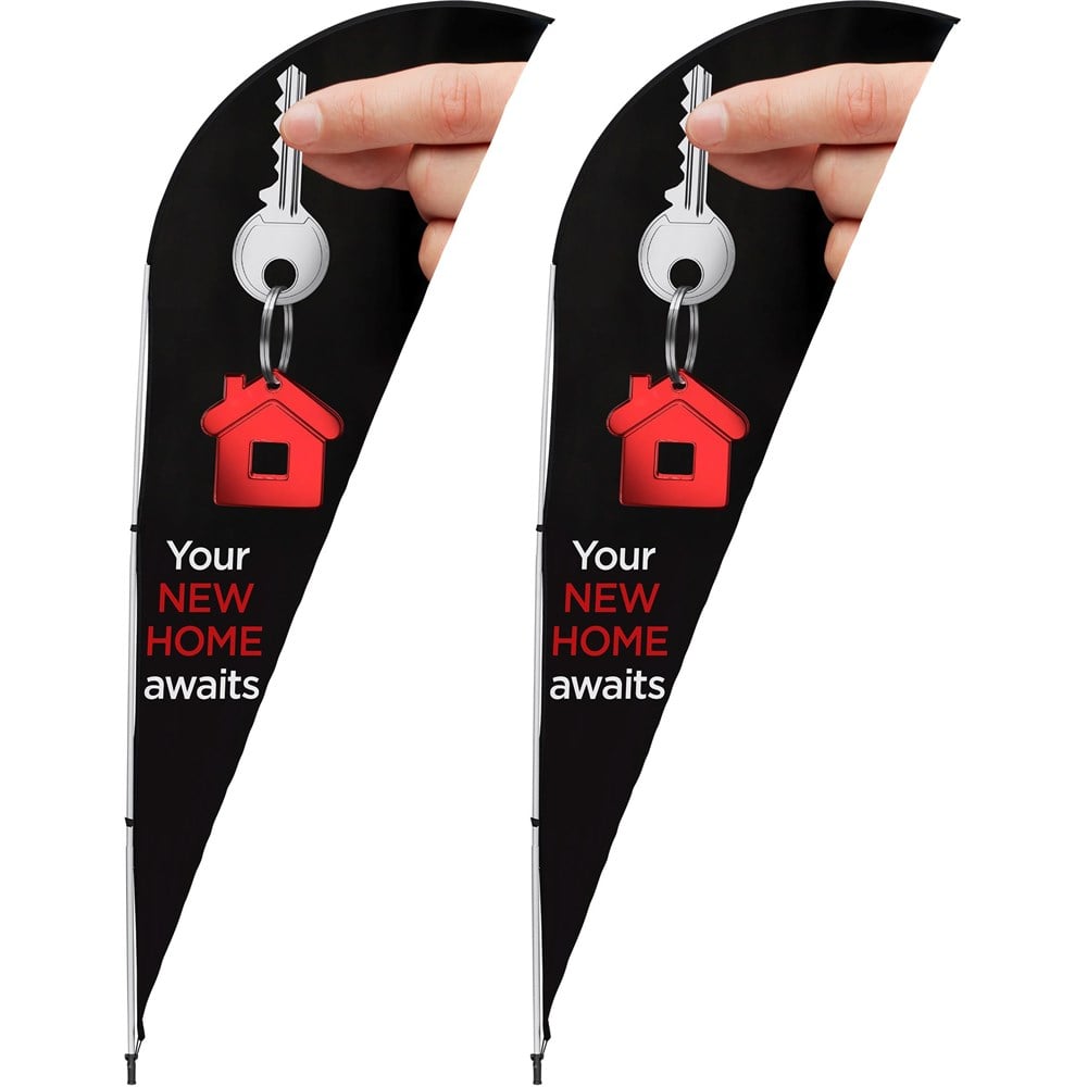 2m Sharkfin Flying Banner (Set of 2)