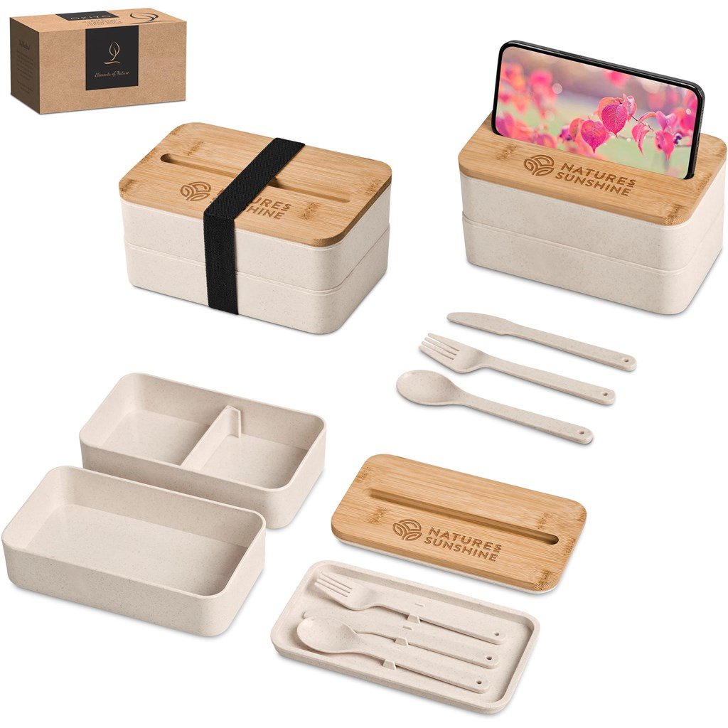 Dura Wheat Straw & Bamboo Lunch Box Set - Image 69118e6c22b5379a99568078