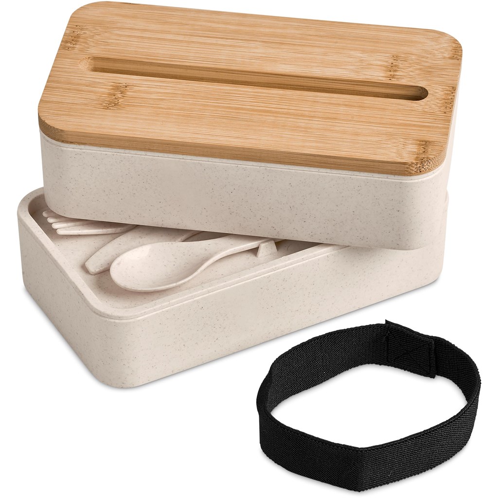 Dura Wheat Straw & Bamboo Lunch Box Set - Image 69118e7322b5379a9956807b