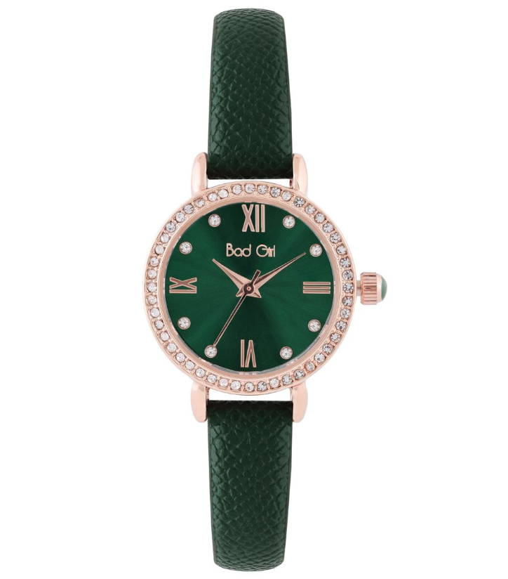 Bad Girl Emerald Stones PU Watch - Image 6917272322b5379a995682cd