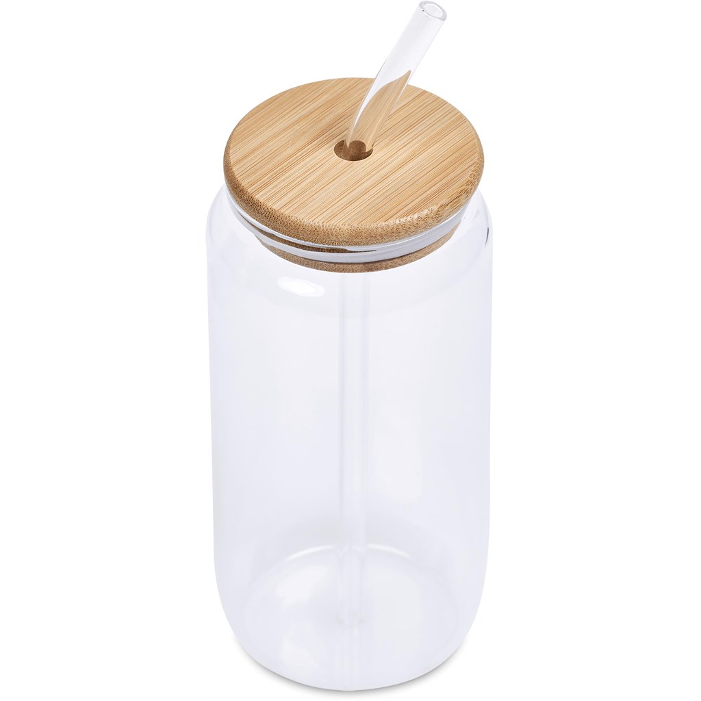 Glass & Bamboo Tumbler & Straw - 500ml - Image 6a0c2ad215cb38af415f51c5