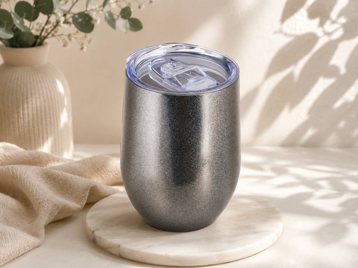 340ml Glitter Wine/Coffee Tumbler