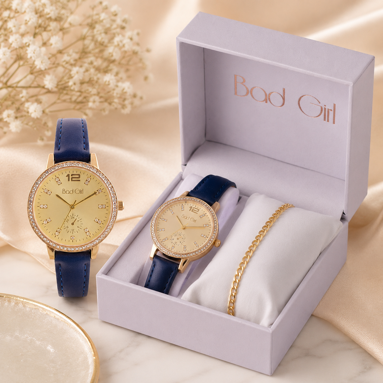 Bad Girl Hustle Watch & Jewellery Set