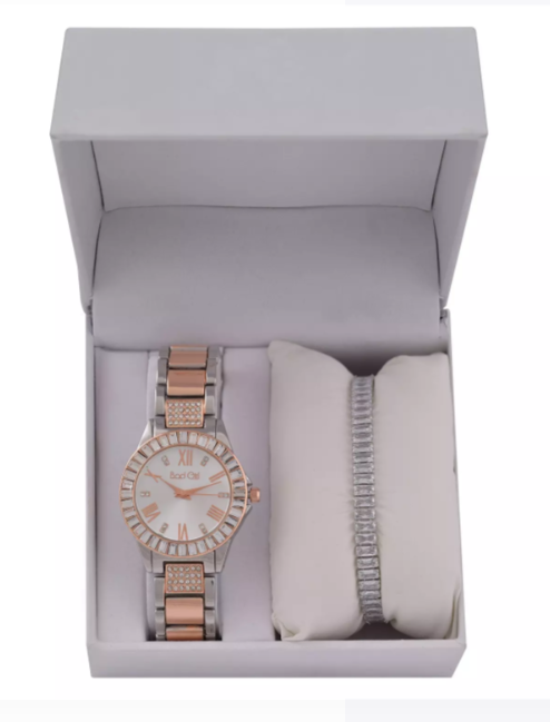 Rose Gold & Silver Watch & Bracelet Set - Image 6a0c396615cb38af415f5412