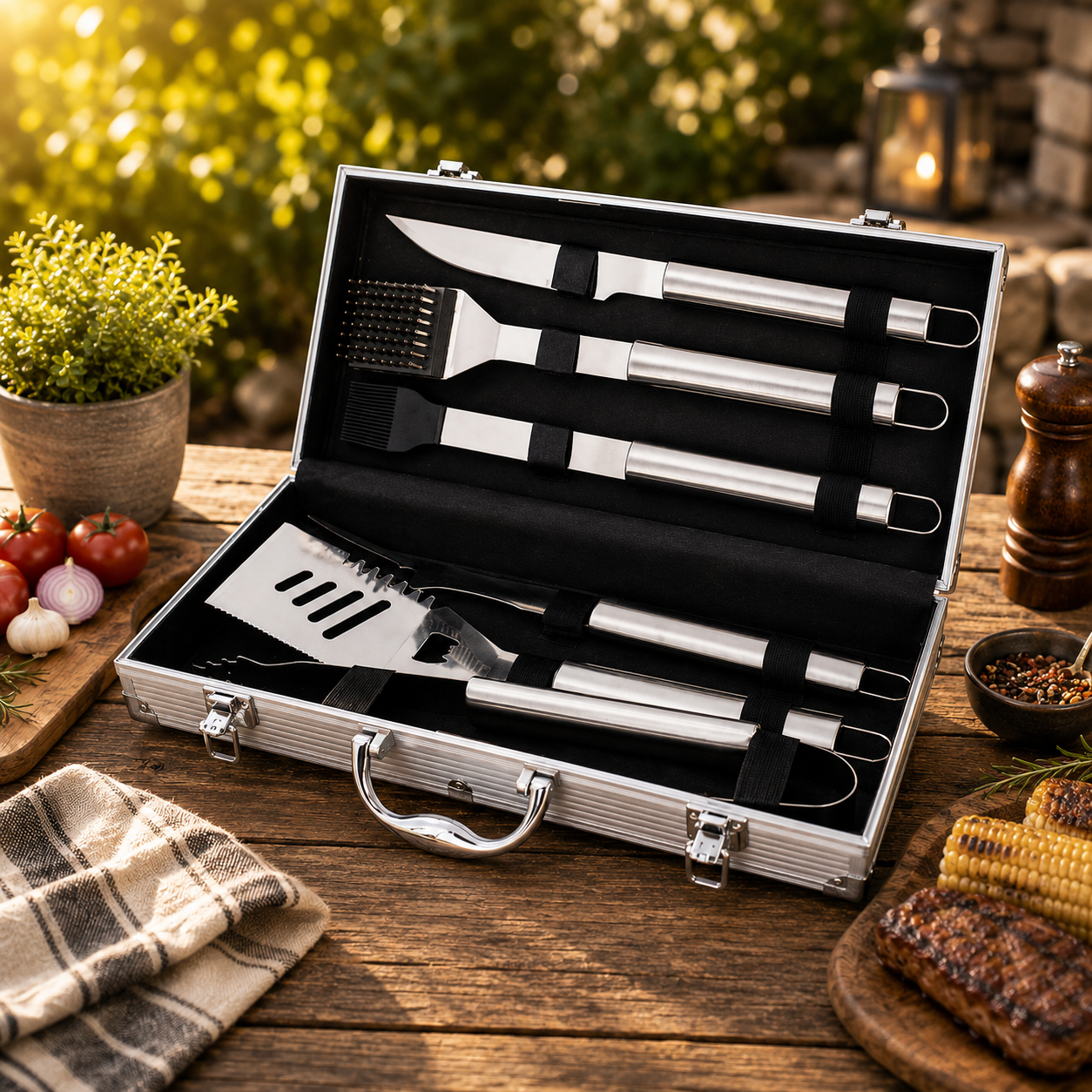 Stainless Steel Braai Set