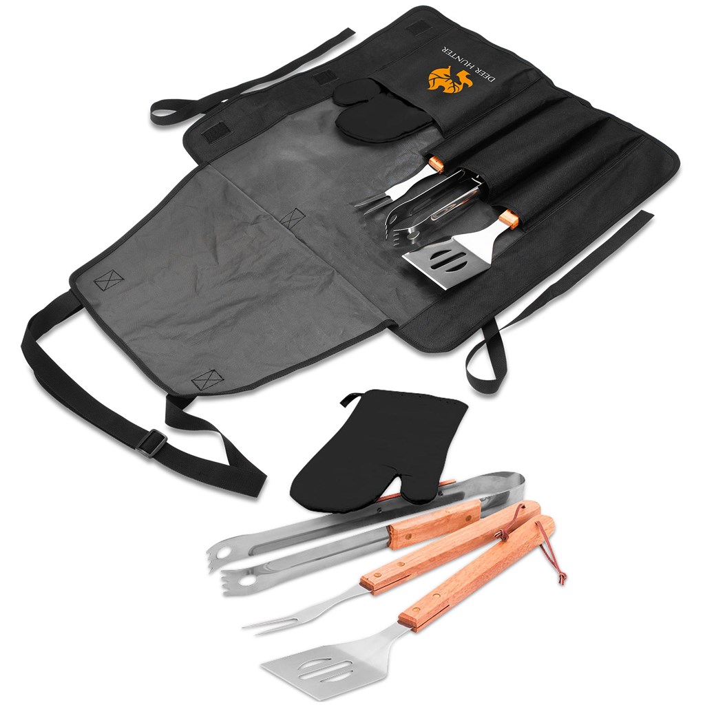 Griller 4-Piece Braai Apron Set - Image 6a0c557215cb38af415f57be