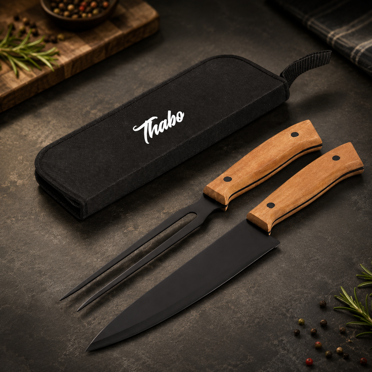 Basic Butcher's Block Carving Set