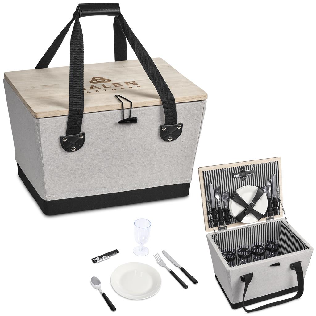 Serendipio Willow 4-Person Picnic Basket - Image 6a0d702615cb38af415f5b14