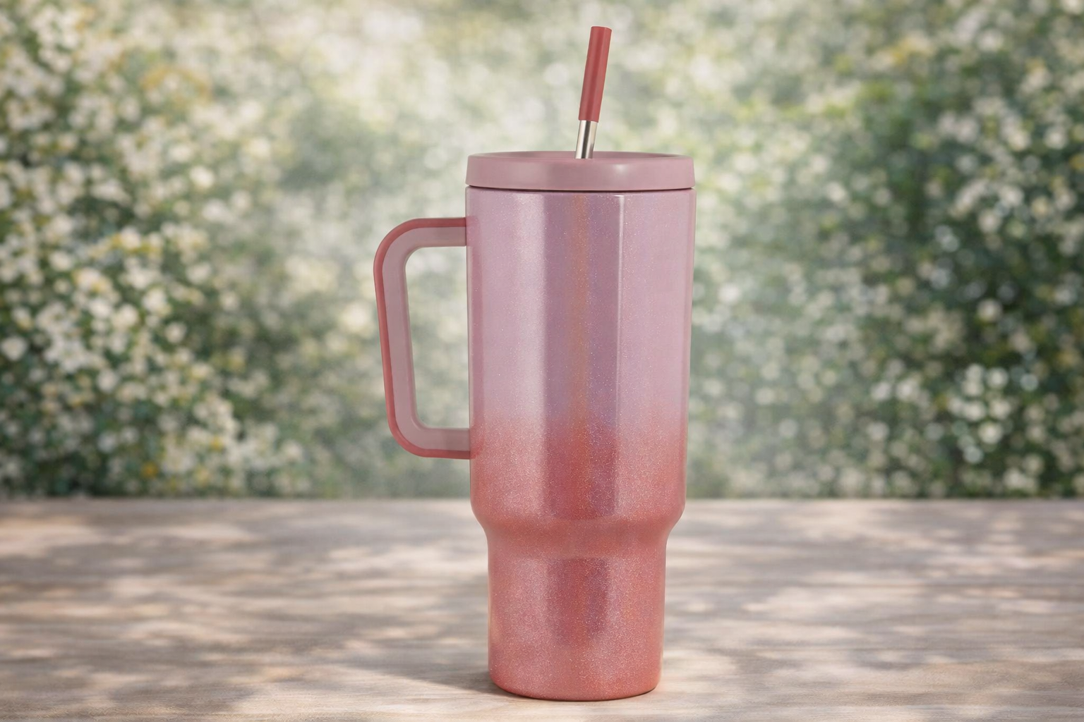 1200ml Gradient Glitter Travel Mug