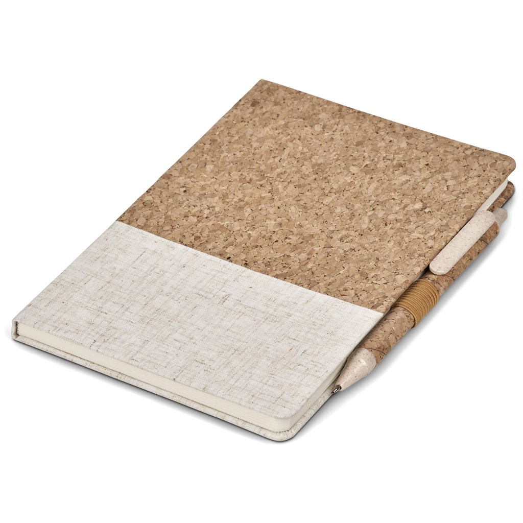Cardon Cork Notebook & Pen Set - Image 6a0dc7c715cb38af415f60ee